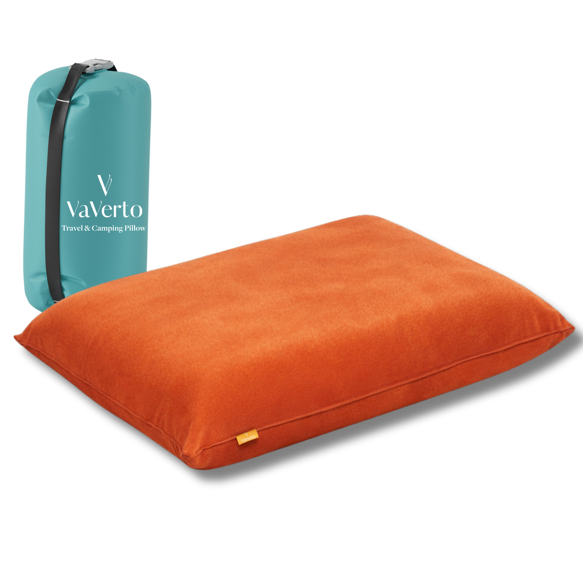 Vaverto Memory Foam Travel and Camping Pillow with Velvet or Bamboo Cover