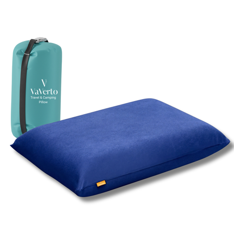 Vaverto Memory Foam Travel and Camping Pillow with Velvet or Bamboo Cover