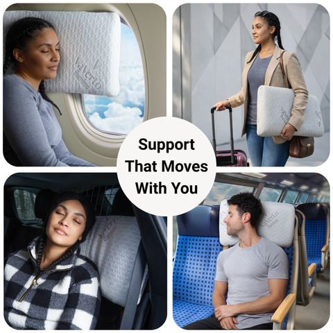 Vaverto Memory Foam Travel and Camping Pillow with Velvet or Bamboo Cover