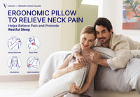 Thumbnail for Vaverto Gel Memory Foam Pillow -Standard Size - Ventilated, Premium Bed Pillows with Viscose Made from Bamboo Pillow Cover, Cooling, Contoured Support, Orthopedic Sleeping