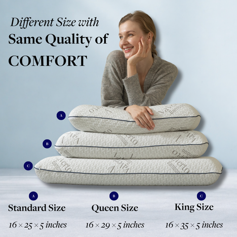 Cooling Gel Memory Foam Pillows - Standard Size Memory Foam Pillow For Sleeping - Medium-Firm - Back, Stomach & Side Sleeper - Shoulder & Back Pain Relief - Washable, Bamboo Viscose Cover