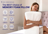 Thumbnail for Vaverto King Size Gel Memory Foam Pillow: Ventilated, Orthopedic, Contoured Support, Cooling Design with Viscose Made from Bamboo Cover - Dorm Room Essential