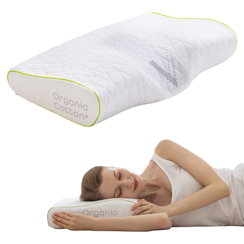 Vaverto Orthopedic Cervical Memory Foam Pillow with Organic Cotton Cover