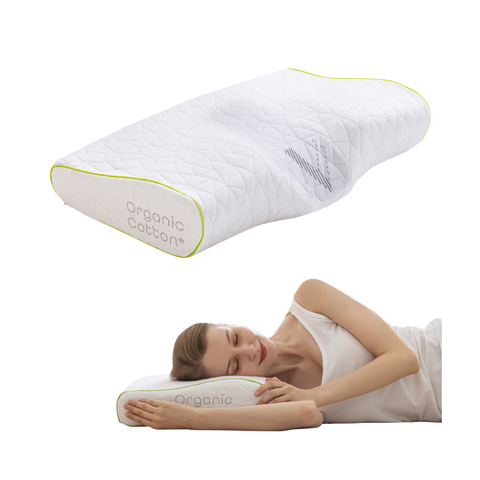 Vaverto Orthopedic Cervical Memory Foam Pillow with Organic Cotton Cover